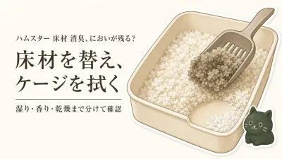 ハムスターの床材を部分交換するなら？消臭ペーパーとケージクリーナーの選び方